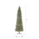 Glitzhome 11ft Pre-Lit Flocked Pencil Fir Artificial Christmas Tree with 950 Warm White Lights