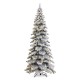 Glitzhome 9ft Pre-Lit Flocked Layered Spruce Artificial Christmas Tree with 500 Warm White Lights