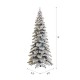 Glitzhome 9ft Pre-Lit Flocked Layered Spruce Artificial Christmas Tree with 500 Warm White Lights