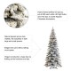 Glitzhome 9ft Pre-Lit Flocked Layered Spruce Artificial Christmas Tree with 500 Warm White Lights