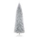 Glitzhome 9ft Silver Tinsel Artificial Christmas Tree