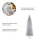 Glitzhome 9ft Silver Tinsel Artificial Christmas Tree