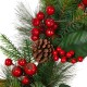 Glitzhome 24"D Berry Magnolia Leaf Pinecone Wreath With Lights