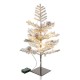 Glitzhome 2ft Lighted Pre-Lit Upward Wrapped Flocked Pine Artificial Christmas Greenery Table Tree(Includes Timer)