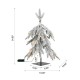 Glitzhome 2ft Lighted Pre-Lit Downward Wrapped Flocked Pine Artificial Christmas Greenery Table Tree(Includes Timer)