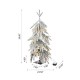 Glitzhome 3ft Lighted Pre-Lit Downward Wrapped Flocked Pine Artificial Christmas Greenery Table Tree(Includes Timer)