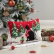 Glitzhome 18"L x 12"H Hooked Christmas Cat Pillow