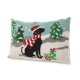 Glitzhome 18"L x 12"H Hooked Christmas Dog Pillow