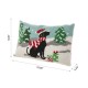 Glitzhome 18"L x 12"H Hooked Christmas Dog Pillow