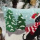 Glitzhome 18"L x 12"H Hooked Christmas Dog Pillow