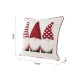 Glitzhome 18" X 18" 3D Heavy Knitted Gnome Pillow