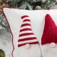 Glitzhome 18" X 18" 3D Heavy Knitted Gnome Pillow