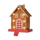 Glitzhome 6.75"H Marquee LED Metal Gingerbread House Christmas Stocking Holder