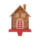Glitzhome 6.75"H Marquee LED Metal Gingerbread House Christmas Stocking Holder