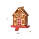 Glitzhome 6.75"H Marquee LED Metal Gingerbread House Christmas Stocking Holder