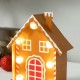 Glitzhome 6.75"H Marquee LED Metal Gingerbread House Christmas Stocking Holder