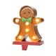 Glitzhome 7.25"H Marquee LED Gingerbread Man Christmas Stocking Holder