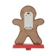 Glitzhome 7.25"H Marquee LED Gingerbread Man Christmas Stocking Holder