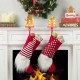 Glitzhome Set of 2 Marquee LED Gingerbread House & Gingerbread Man Christmas Stocking Holder