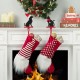 Glitzhome Set of 2 Wooden/Metal Cat & Dog Christmas Stocking Holder