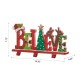 Glitzhome 14.5"L Wooden/Metal "BELIEVE" Christmas Stocking Holder