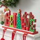 Glitzhome 14.5"L Wooden/Metal "BELIEVE" Christmas Stocking Holder