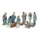 Glitzhome 12pcs Oversized Deluxe Blue Resin Nativity Scene Figurine Set