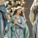 Glitzhome 12pcs Oversized Deluxe Blue Resin Nativity Scene Figurine Set