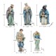 Glitzhome 12pcs Oversized Deluxe Blue Resin Nativity Scene Figurine Set