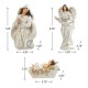 Glitzhome 12pcs Ivory Resin Nativity Scene Figurine Set