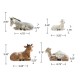 Glitzhome 12pcs Ivory Resin Nativity Scene Figurine Set