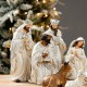 Glitzhome 12pcs Ivory Resin Nativity Scene Figurine Set