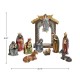 Glitzhome 11pcs Multi-Colored Resin Nativity Scene Figurine Set