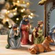 Glitzhome 11pcs Multi-Colored Resin Nativity Scene Figurine Set