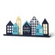 Glitzhome 20"L Wooden Hanukkah House Table Decor