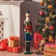 Glitzhome 36"H Wooden Christmas King Nutcracker