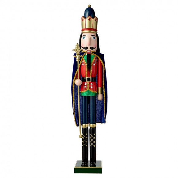 Glitzhome 36"H Wooden Christmas King Nutcracker