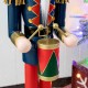 Glitzhome 36"H Wooden Christmas Drummer Nutcracker