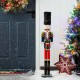 Glitzhome 36"H Wooden Christmas Drummer Nutcracker