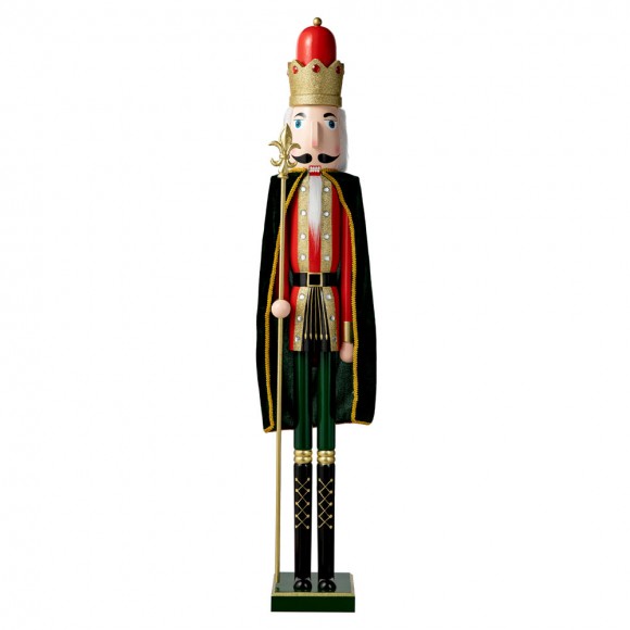 Glitzhome 42"H Wooden Christmas King Nutcracker