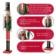 Glitzhome 42"H Wooden Christmas Soldier Nutcracker