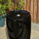 Glitzhome 29.25"H Oversized Black Outdoor Ceramic Pot Fountain with Pump and LED Light