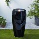 Glitzhome 29.25"H Oversized Black Outdoor Ceramic Pot Fountain with Pump and LED Light