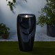 Glitzhome 29.25"H Oversized Black Outdoor Ceramic Pot Fountain with Pump and LED Light