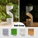 Glitzhome 40.25"H Mid Century Modern Oversized Faux Terrazzo Spiral Shaped Polyresin Outdoor Fountain with Pump and LED Light