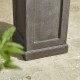 Glitzhome 28.25"H European Faux Granite Embossed Texture Geometric Column Pedestal Polyresin Outdoor Fountain with Pump and LED Light