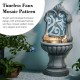 Glitzhome 35.25"H European Style Faux Mosaic 3-Tier Pedestal Polyresin Outdoor Fountain with Pump and LED Light