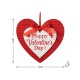 Glitzhome 13.5"L Valentine's Wooden Heart Door Hanger