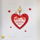 Glitzhome 13.5"L Valentine's Wooden Heart Door Hanger