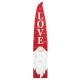 Glitzhome 42"H Valentine's Wooden Gnome Porch Sign Decor